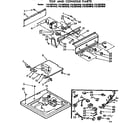 Kenmore 11072874410 top and console parts diagram