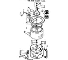Kenmore 11073875800 tub and basket parts diagram