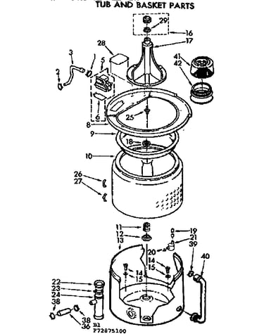 Tub and basket parts