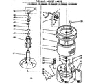 Kenmore 11073884200 tub and basket parts diagram