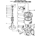 Kenmore 11073884610 tub and basket parts diagram