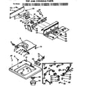 Kenmore 11072885820 top and console parts diagram