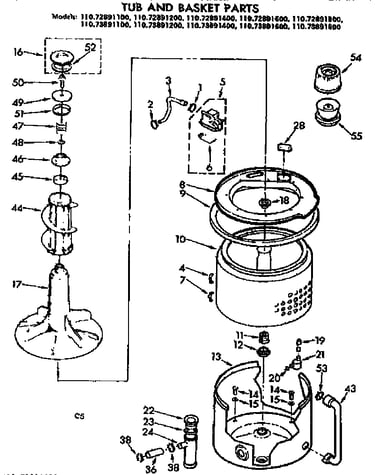 Tub and basket parts
