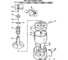 Kenmore 11072893210 tube and basket parts diagram