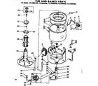 Kenmore 11072894240 tub and basket parts diagram
