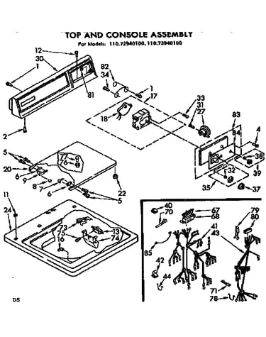 Top and console assembly