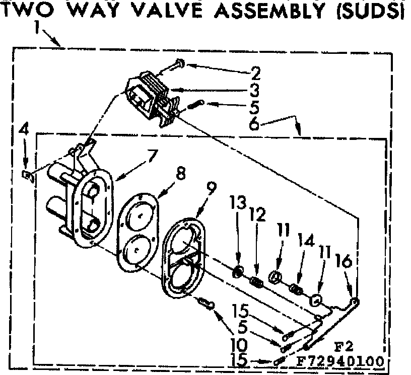 TWO WAY VALVE ASSEMBLY SUDS