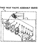 Two way valve assembly suds