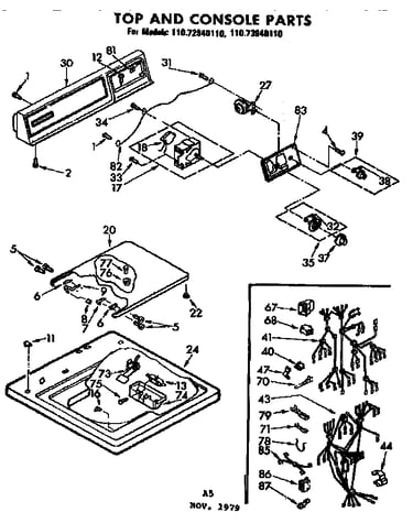 Top and console parts
