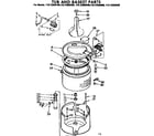 Kenmore 11072950600 tub and basket parts diagram