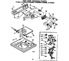 Kenmore 11072950800 top and console parts diagram