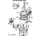 Kenmore 11072950610 tub and basket parts diagram