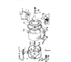 Kenmore 11072955600 tub and basket parts diagram