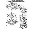 Kenmore 11073955200 top and console parts diagram