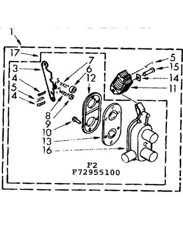 Two way valve assembly suds