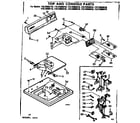 Kenmore 11073955110 top and console parts diagram