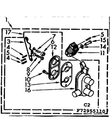 Two way valve assembly suds