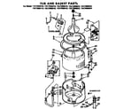 Kenmore 11073955410 tub and basket parts diagram