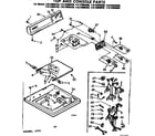 Kenmore 11073955220 top and console parts diagram