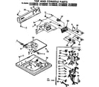 Kenmore 11072955830 top and console parts diagram