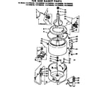 Kenmore 11072955630 tub and basket parts diagram