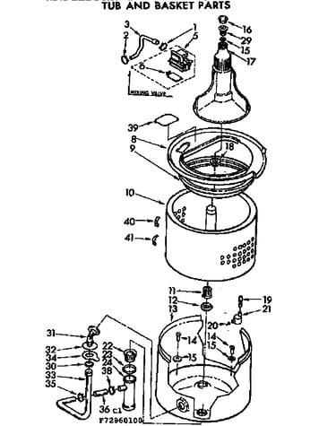 Tub and basket parts