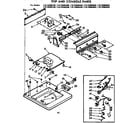 Kenmore 11073960800 top and console parts diagram