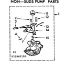 Kenmore 11072960400 non-suds pump parts diagram