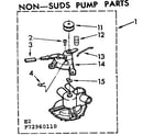 Kenmore 11073960410 non-suds pump parts diagram