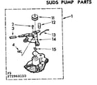 Kenmore 11072960610 suds pump parts diagram