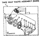 Kenmore 11073960210 two way valve assembly suds diagram