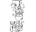 Kenmore 11073965200 tub and basket parts diagram