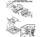Kenmore 11073965200 top and console parts diagram