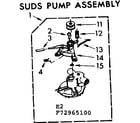 Kenmore 11072965600 suds pump assembly diagram