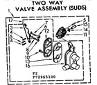 Kenmore 11072965800 two way valve assembly suds diagram