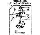 Kenmore 11072965800 non-suds pump assembly diagram
