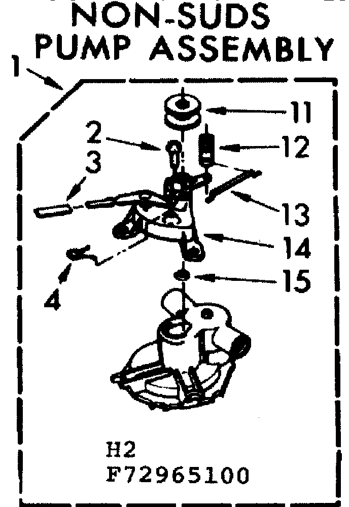 Non-suds pump assembly