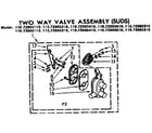 Kenmore 11073965210 two way valve assembly suds diagram