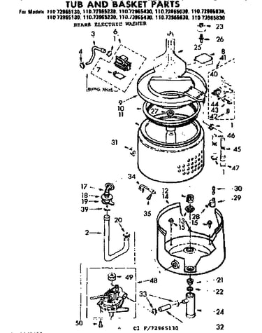 Tub and basket parts