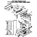 Kenmore 11073965240 top and console parts diagram