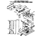 Kenmore 11073965240 top and console parts diagram
