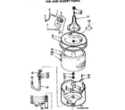 Kenmore 11073966100 tub and basket parts diagram