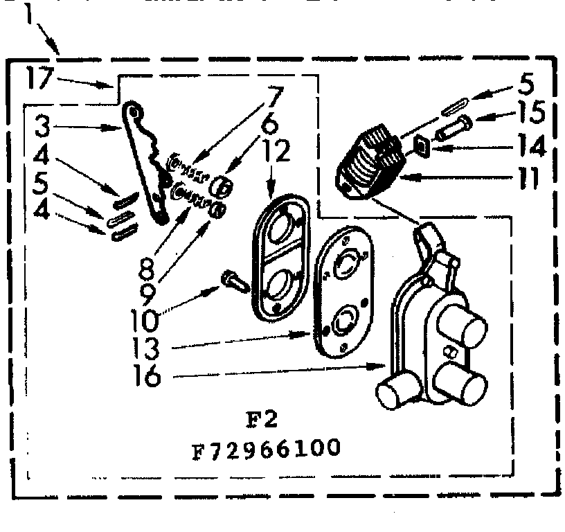 Two way valve assembly suds