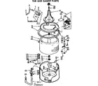 Kenmore 11073966110 tub and basket parts diagram