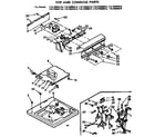 Kenmore 11072966210 top and console parts diagram
