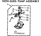 Kenmore 11073966810 non-suds pump assembly diagram