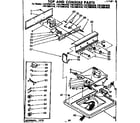 Kenmore 11072967410 top and console parts diagram