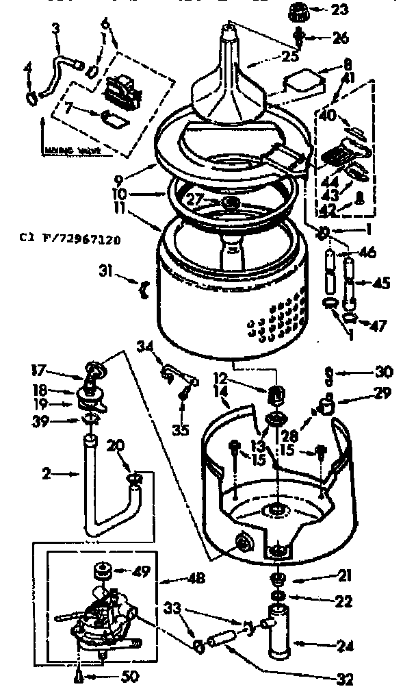 Tub and basket parts