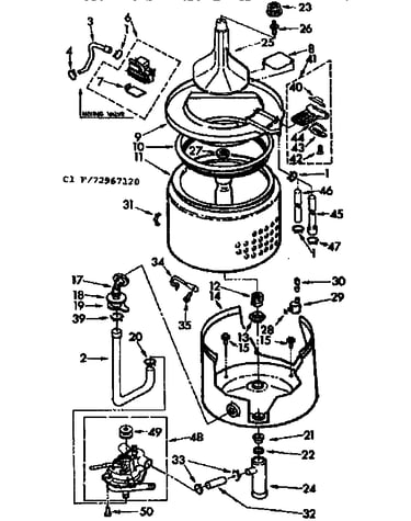 Tub and basket parts
