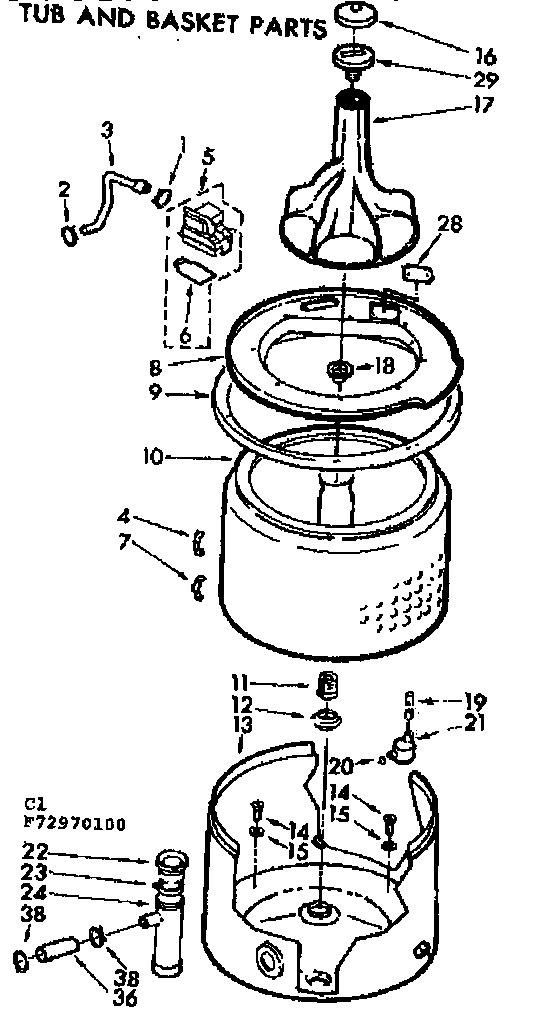 TUB AND BASKET PARTS